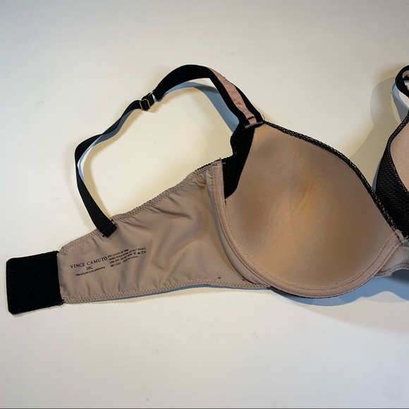 38C Vince Camuto nude and black full figure t-shirt cup bra w comfort straps - Picture 9 of 11